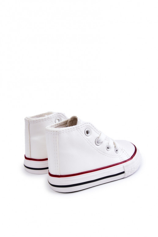 Kinderen witte leren hoge sneakers Tai turirney