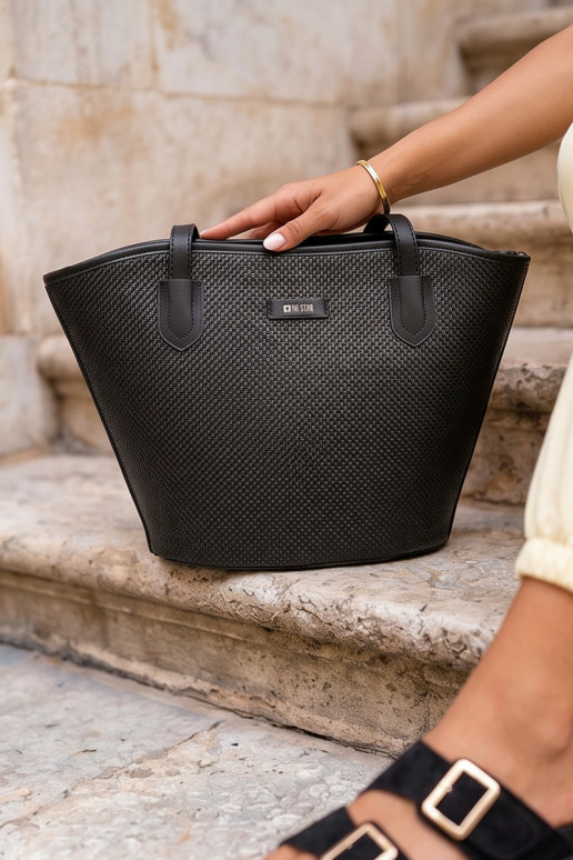 Handtas/tas met cosmetica pouch Big Star RR574071 zwart