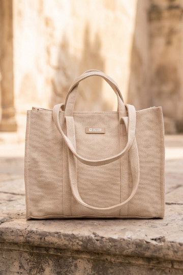 Shopper Big Star RR574073 ivoorkleurig 2