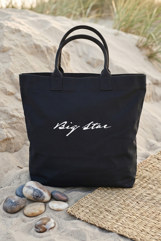 Stoffen handtas/shopper Big Star RR574239 zwart