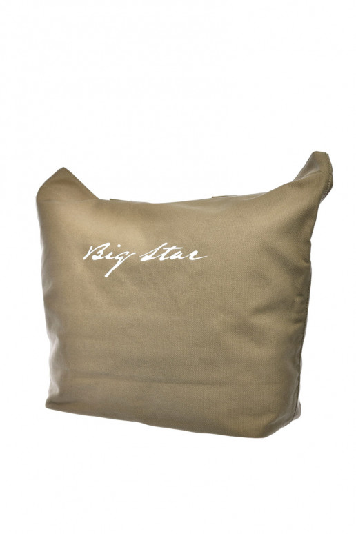 Stoffen handtas/shopper Big Star RR574235 donker zandkleurig