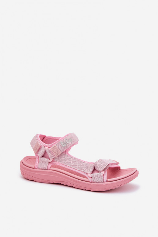 Roze dames sandalen met plakkende sluitingen Lee Cooper LCIN-25-34-3561L