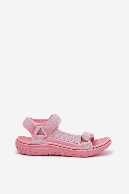 Dames sandalen materiaal met zelfklevende bevestigingsmiddelen Lee Cooper LCIN-25-34-3561L roze
