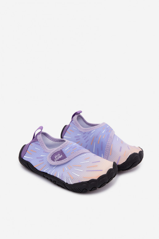 Paarse kinderschoenen met plakkende sluitingen PROINATER PRO-26-48-103K