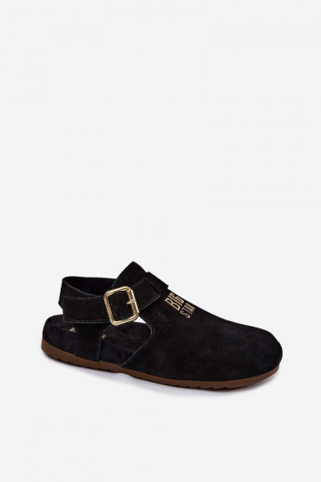 Damesandalen van natuurlijk suede Big Star TT274544 zwart 2