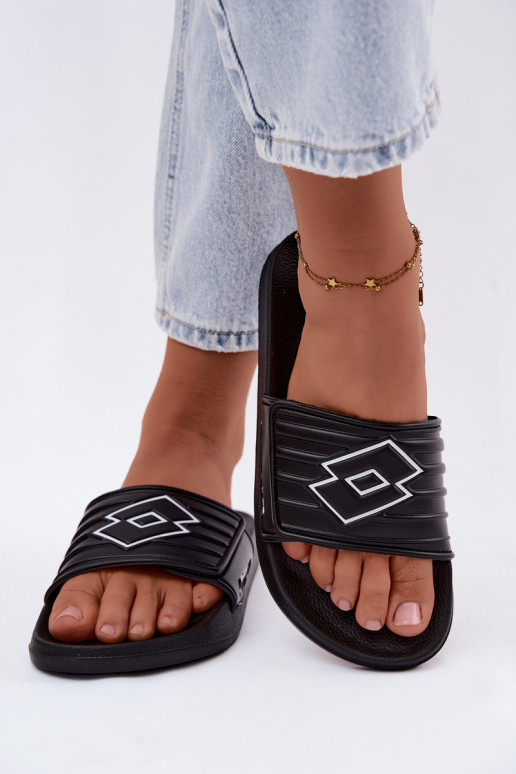 Zwarte unisex slippers LOTTO FLYDE 2400940U-1110
