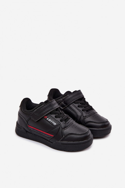 Zwarte kindersneakers met plakkende sluitingen LOTTO NANDU 2600310K
