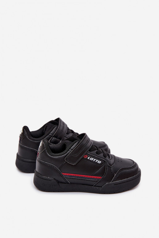 Zwarte kindersneakers met plakkende sluitingen LOTTO NANDU 2600310K