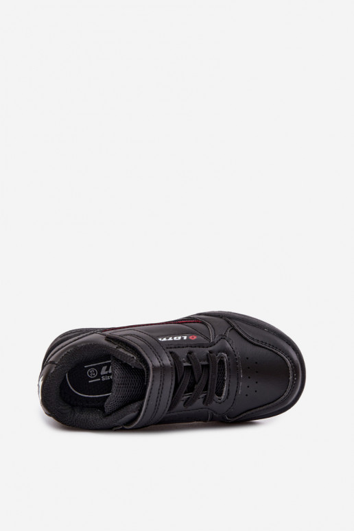 Zwarte kindersneakers met plakkende sluitingen LOTTO NANDU 2600310K