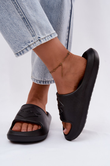 Dames lichte slippers LOTTO SLAY 2400471U zwarte kleur