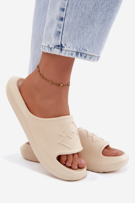 Dames lichte slippers LOTTO SLAY 2400471U zandkleur