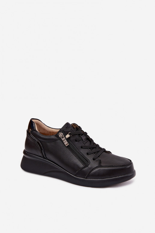 Dames sneakers met platform Vinceza 79644 zwarte kleur