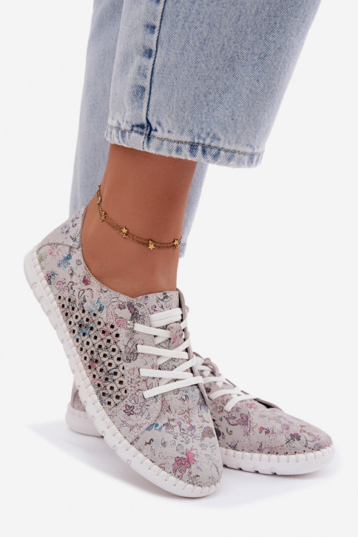Patroon schoenen met uitsnijdingen van faux suede in verschillende kleuren Tenebra