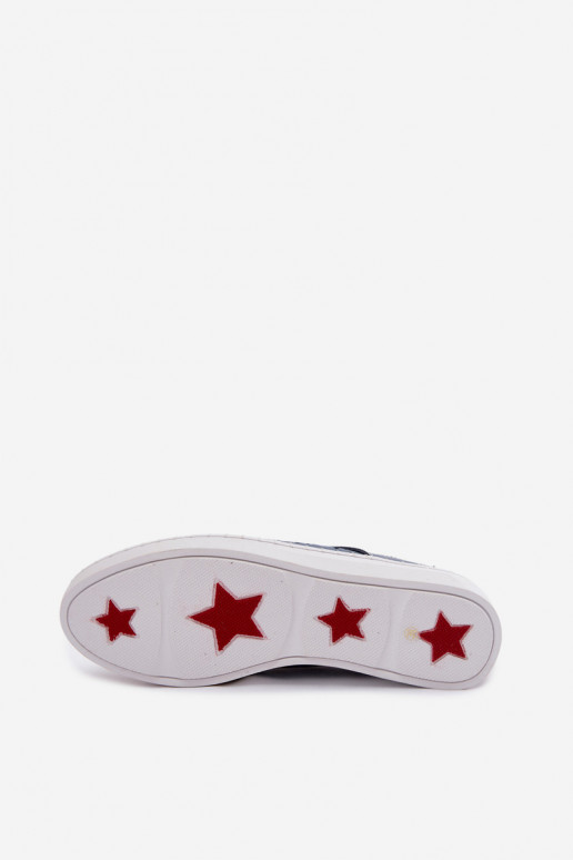 Donkerblauwe dameschoenen met uitsnijdingen Softie