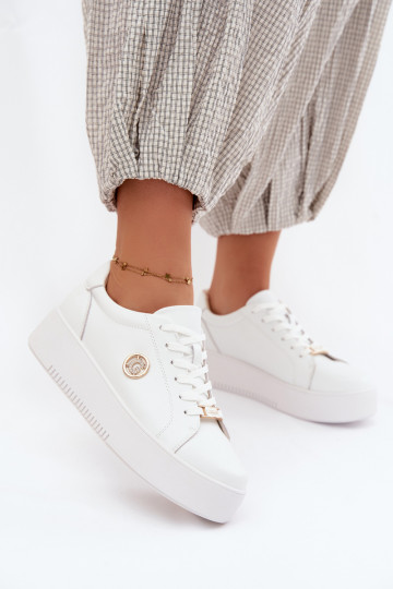Witte dames sneakers met platform Dainty 2