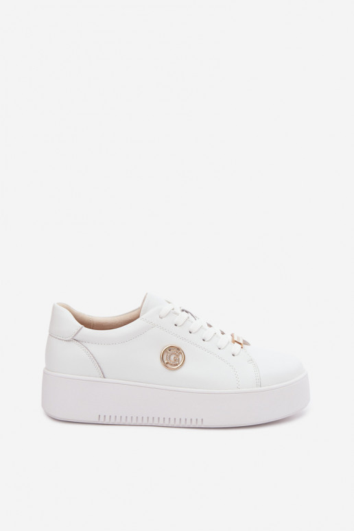 Witte dames sneakers met platform Dainty