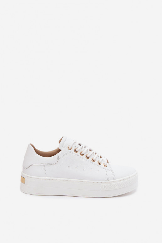Witte dames sneakers met platform Zazoo N408S7