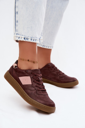 met glans Sneakers model schoenen Dames Big Star UU274016 bordeaux 2
