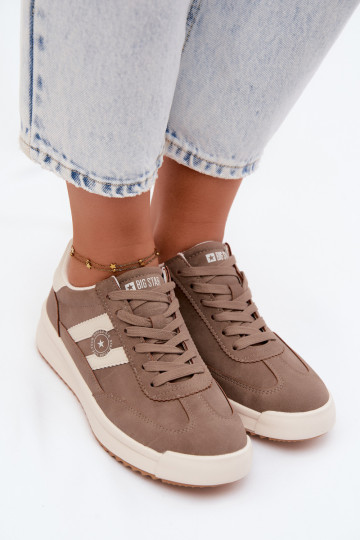 Sportieve schoenen voor dames Big Star UU274025 in zandkleur
