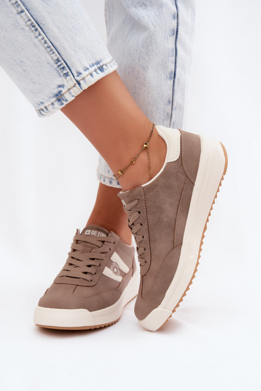 Sportieve schoenen voor dames Big Star UU274025 in zandkleur