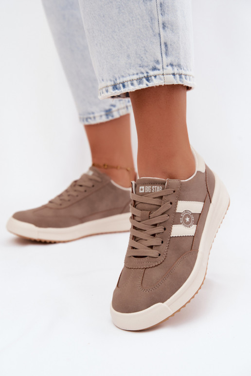 Sportieve schoenen voor dames Big Star UU274025 in zandkleur