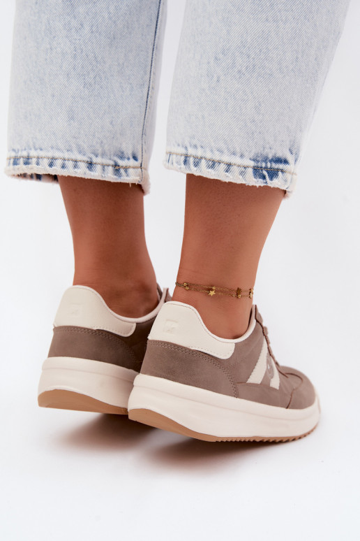 Sportieve schoenen voor dames Big Star UU274025 in zandkleur