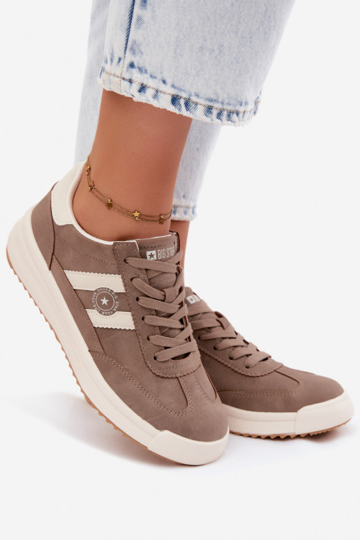 Sportieve schoenen voor dames Big Star UU274025 in zandkleur