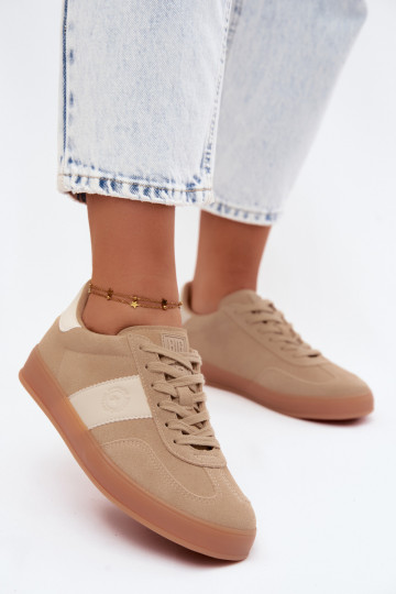 Sneakers model schoenen DamesImitacji van suèdeu Big Star UU274009 beige 2