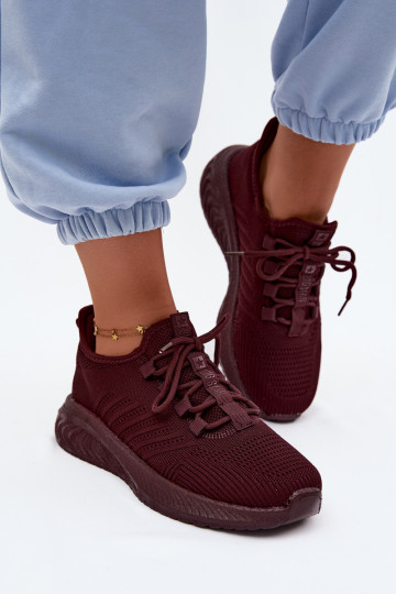 Instap sportschoenen voor dames Big Star UU274053 in bordeaux kleur