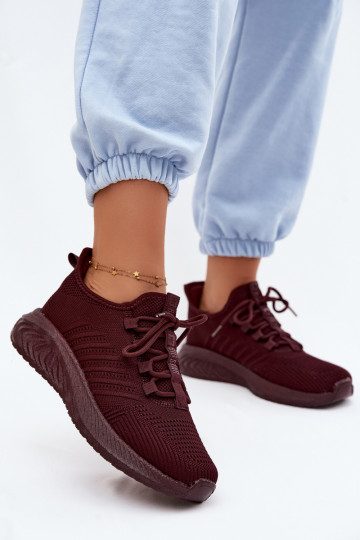 Instap sportschoenen voor dames Big Star UU274053 in bordeaux kleur 2