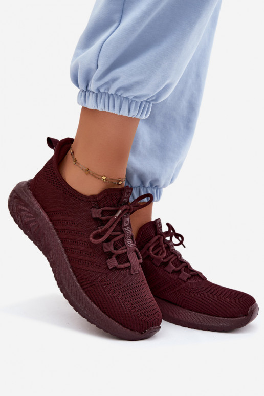 Instap sportschoenen voor dames Big Star UU274053 in bordeaux kleur