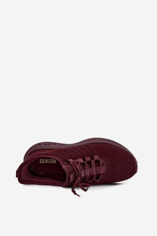 Instap sportschoenen voor dames Big Star UU274053 in bordeaux kleur