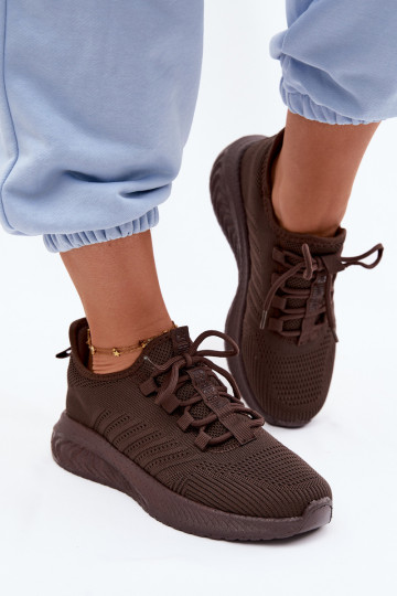 Eenvoudig Persistent model sportschoenen Dames materiaal Big Star UU274055 CzekoladoIne