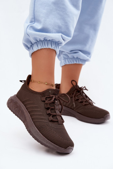 Instap sportschoenen voor dames Big Star UU274055 w kolorze czekoladowym 2