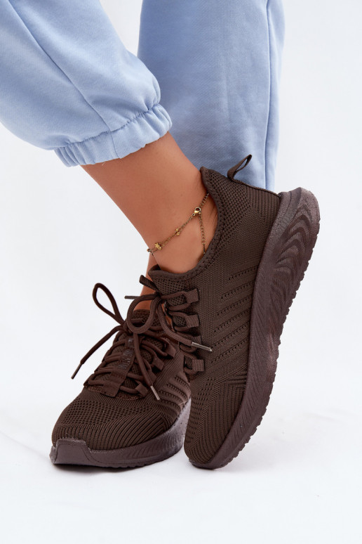 Instap sportschoenen voor dames Big Star UU274055 w kolorze czekoladowym