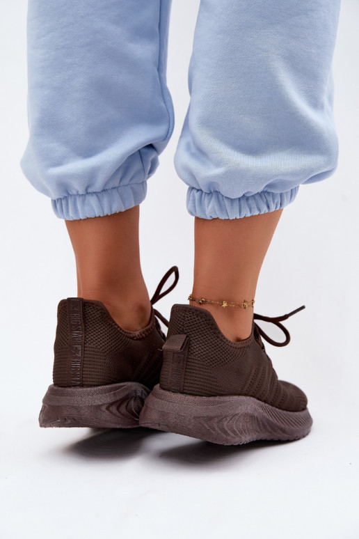 Instap sportschoenen voor dames Big Star UU274055 w kolorze czekoladowym