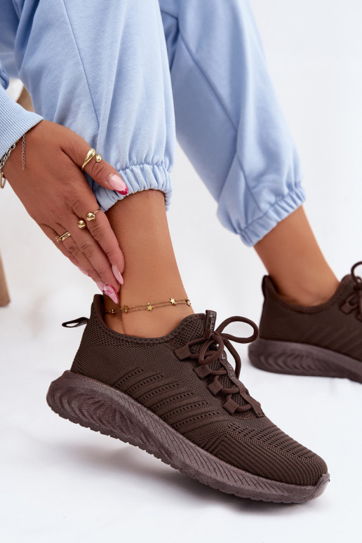Instap sportschoenen voor dames Big Star UU274055 w kolorze czekoladowym