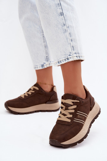 Sneakers model schoenen Dames met platform Big Star UU274040 CzekoladoIne