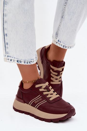 Sneakers model schoenen Dames met platform Big Star UU274041 bordeaux