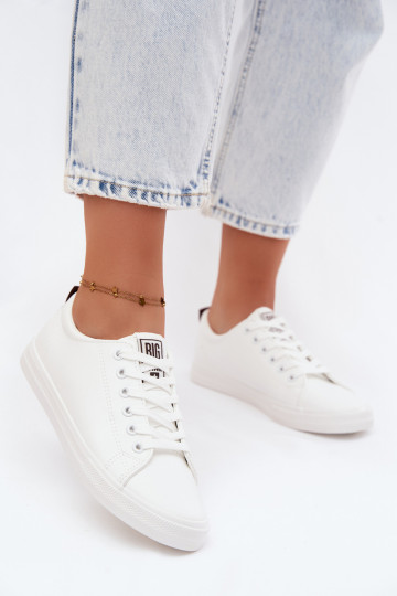 Witte dames sneakers van faux leather Big Star TT274960 2