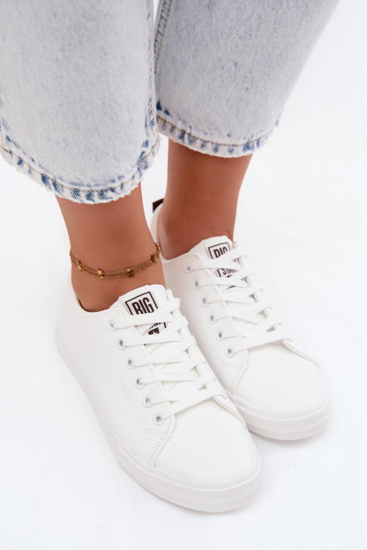Witte dames sneakers van faux leather Big Star TT274960