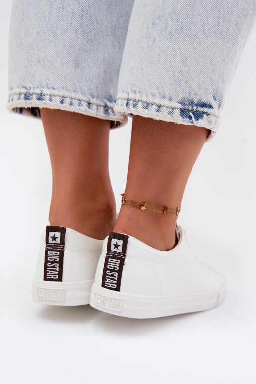 Witte dames sneakers van faux leather Big Star TT274960