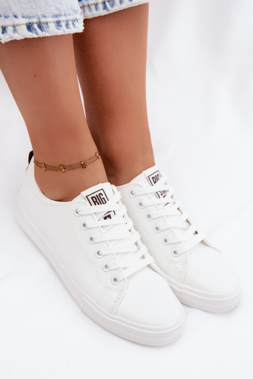 Witte dames sneakers van faux leather Big Star TT274960