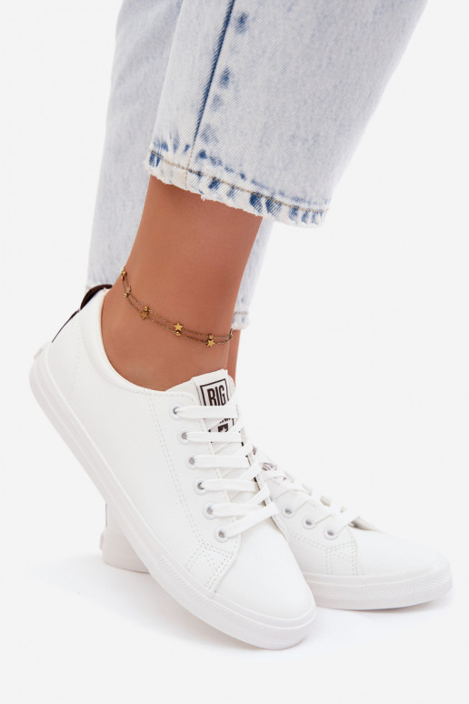 Witte dames sneakers van faux leather Big Star TT274960