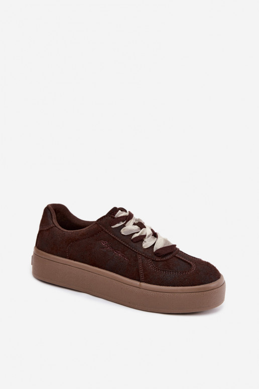 Dames sneakers met platform en decoratieve veters Big Star UU274004