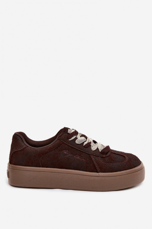 Dames sneakers met platform en decoratieve veters Big Star UU274004