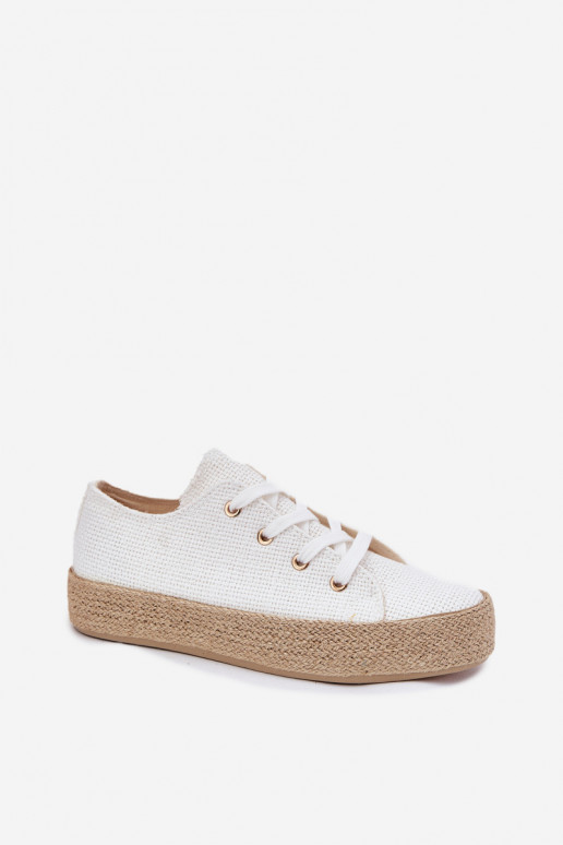 Witte platform casual schoenen Princa