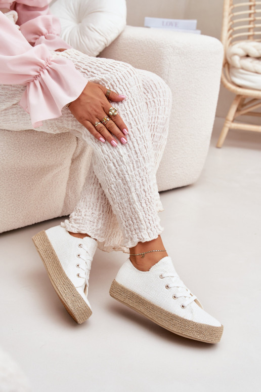 Witte platform casual schoenen Princa