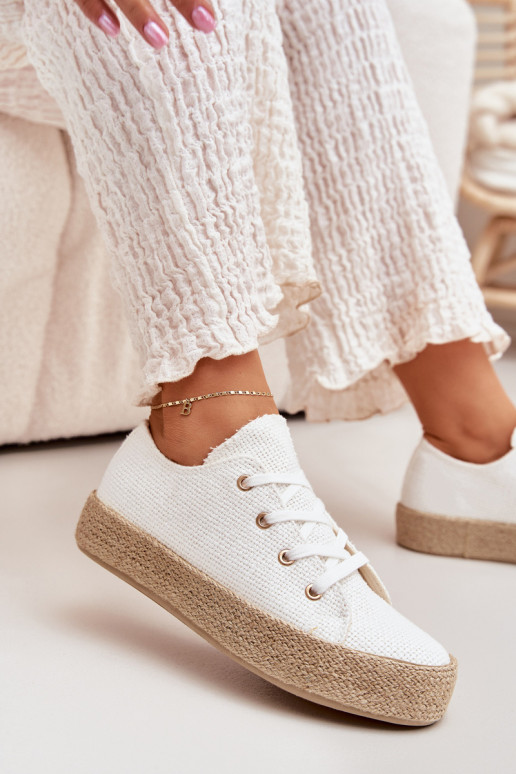 Witte platform casual schoenen Princa