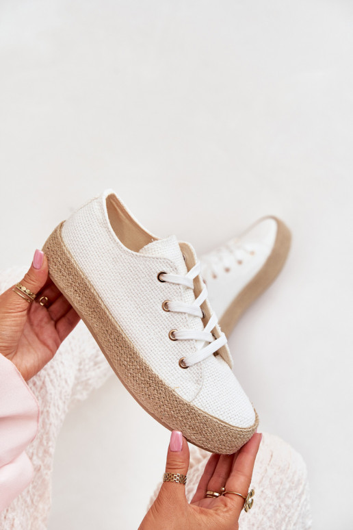 Witte platform casual schoenen Princa